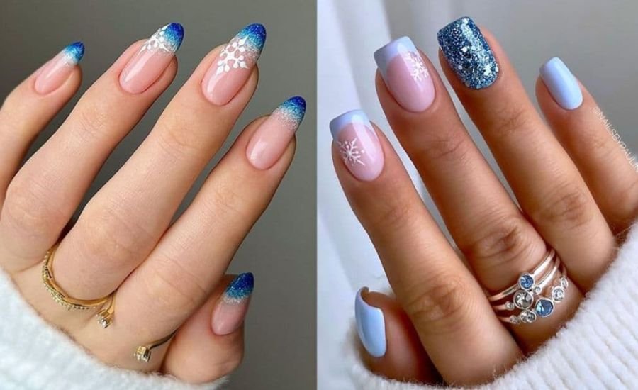 winter acrylic nails